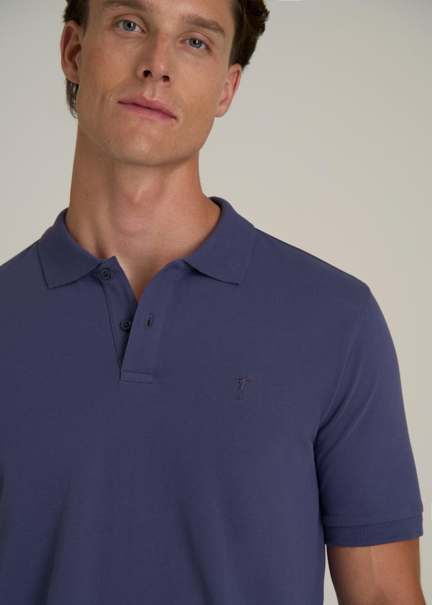Men's Tall Classic Polo with Embroidered Logo in Future Dusk Male Product Image
