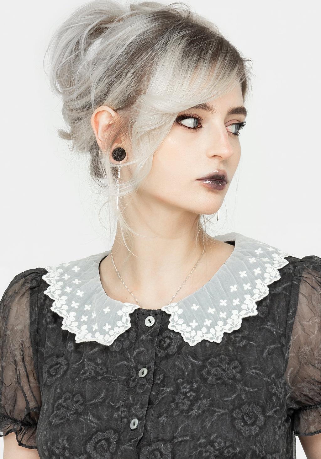 Phantasma Lace Collar Mini Dress Product Image