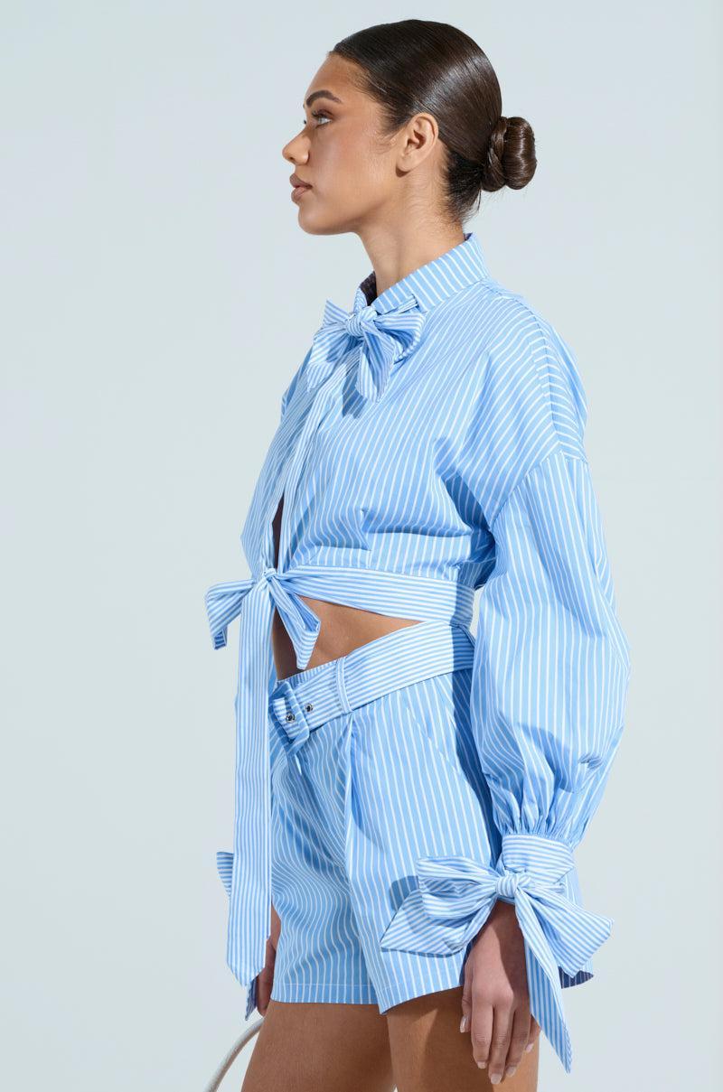CLEAR AS THE SKY BLOUSE Product Image