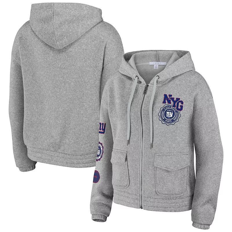 Women's WEAR by Erin Andrews Heather Gray Tennessee Titans Full-Zip Hoodie, Size: Small, Grey Product Image