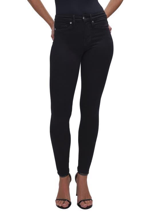 Womens Good Legs Skinny Jeans | Extra Stretch, Flat Tummy Tech, Gap-Proof Waistband | Black, Size 0 | Good American by Khlo K Product Image