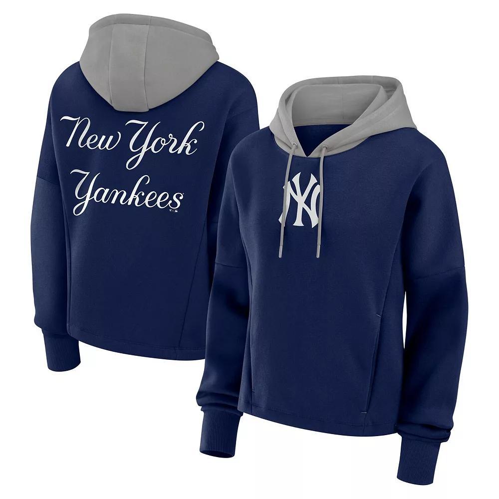 Women's Fanatics Navy New York Yankees Oversized Legacy Favorite Spectator Pullover Hoodie, Size: XL, Blue Product Image