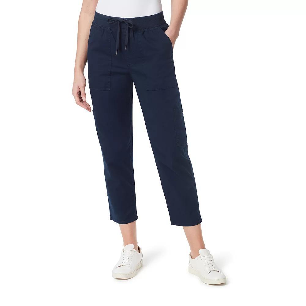 Plus Size Gloria Vanderbilt Cargo Capris, Women's, Size: 20 W, Black Affair Product Image
