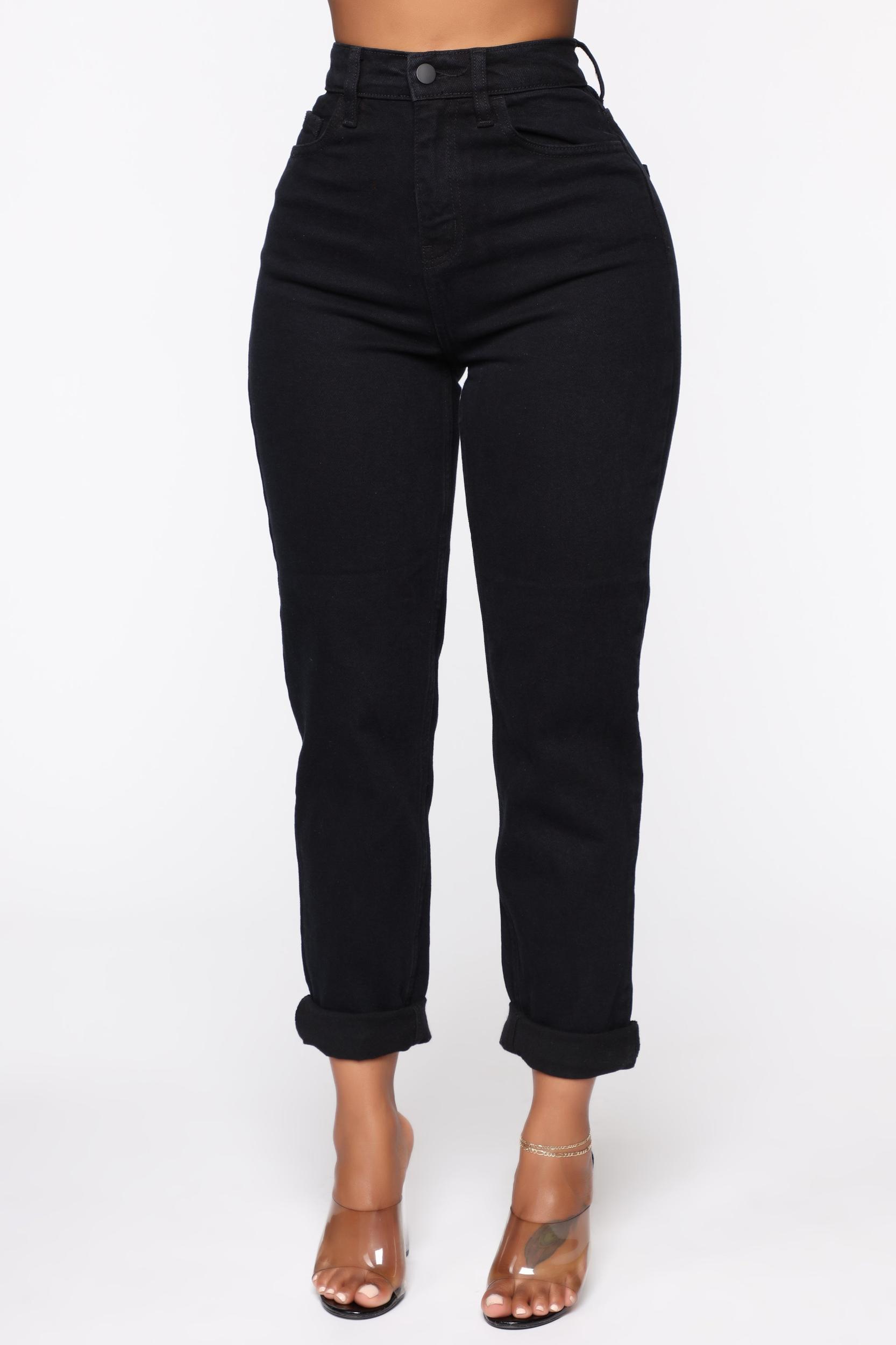 I Got It From My Mama Jeans - Black Product Image