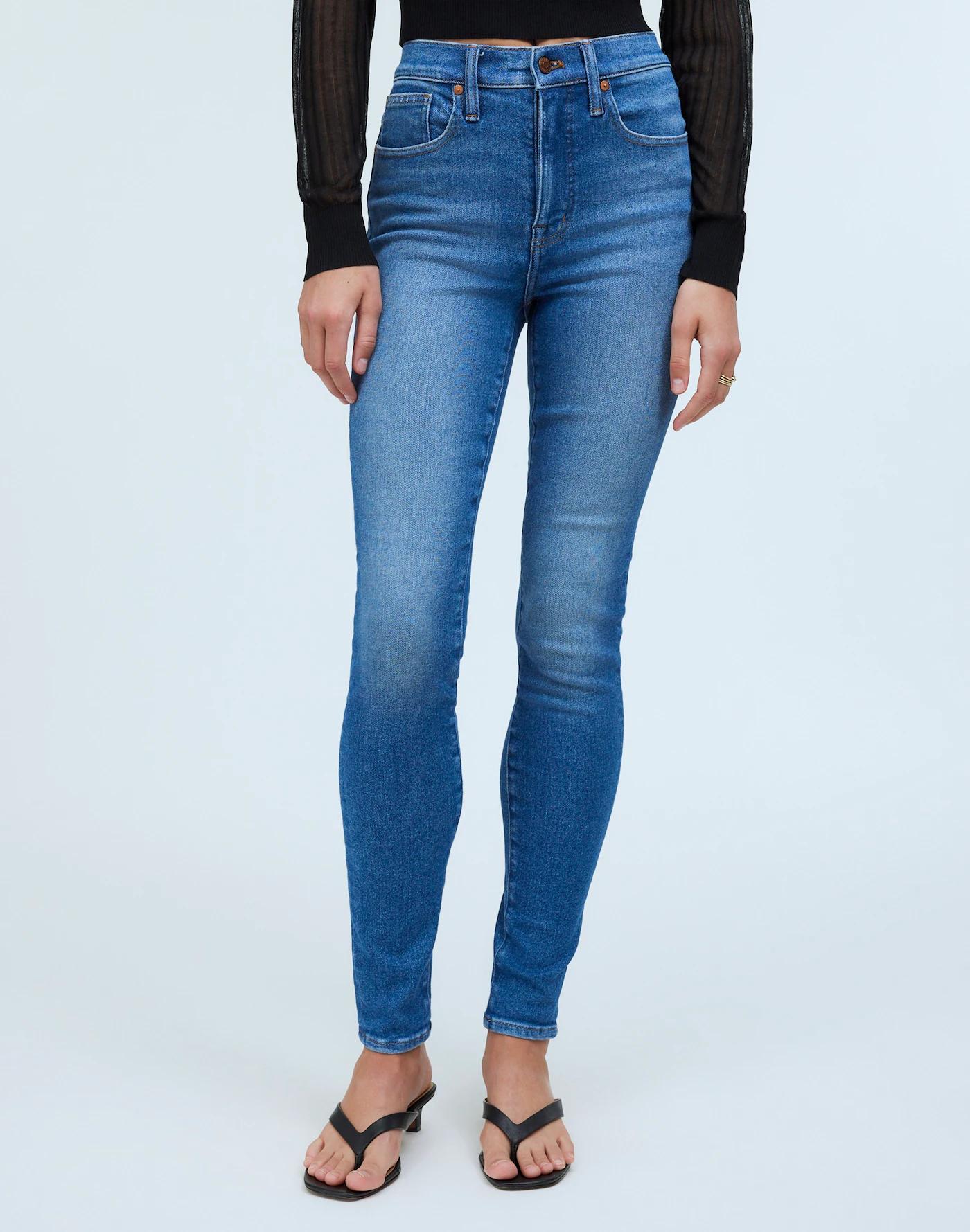 Petite High-Rise Skinny Jeans in Gracey Wash Product Image