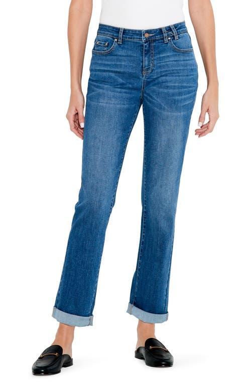 Nic+Zoe Mid Rise Girlfriend Jeans in Atlantic Product Image