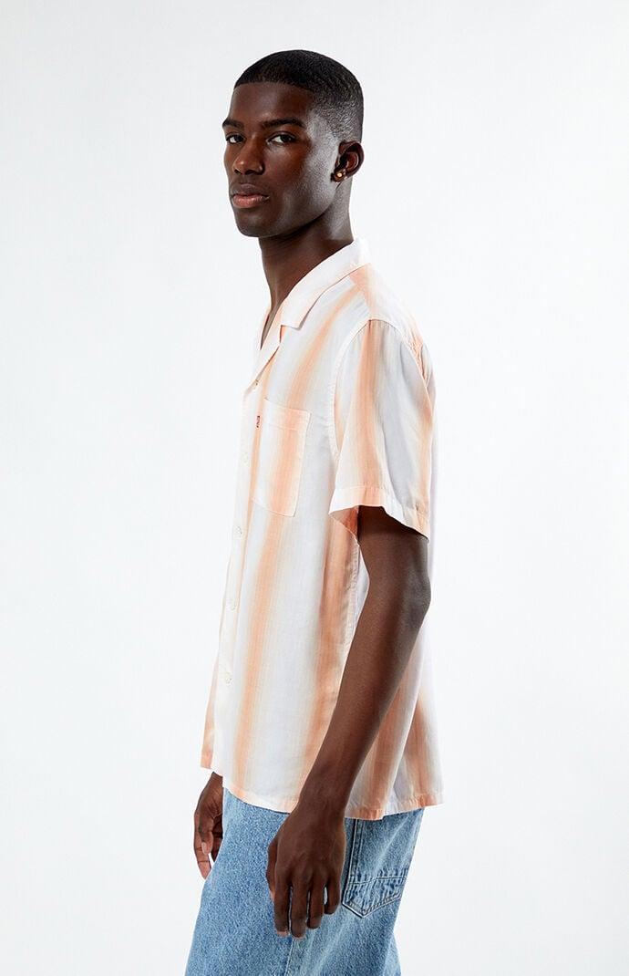 Levi's Men's The Sunset Camp Shirt in Cream/Brown - Product Image