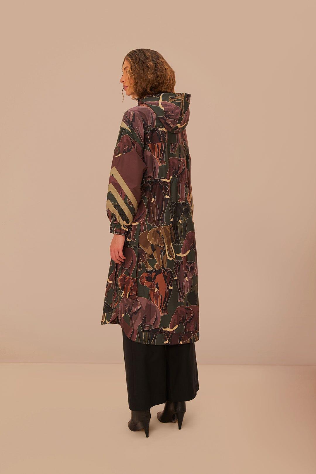Elephants Maxi Raincoat, ELEPHANTS MIX / L Product Image