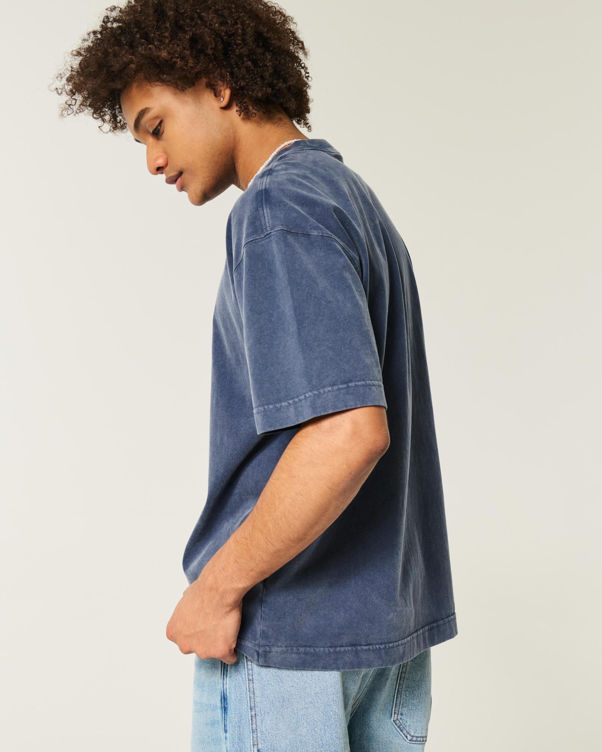 Boxy Heavyweight Washed Crew T-Shirt Product Image