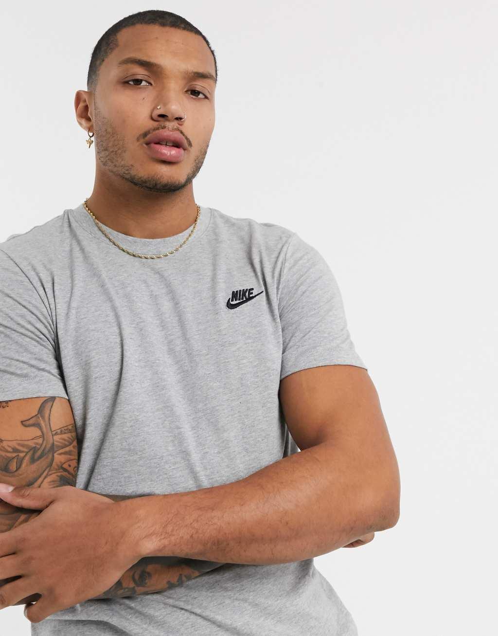 Big & Tall Nike Sportswear Club Tee, Mens Dark Gray Grey Product Image