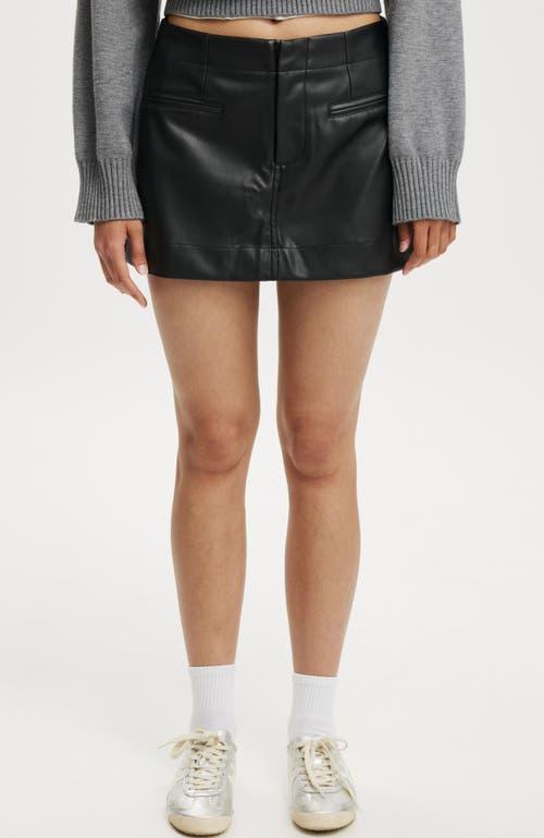 Cotton On Women's Faux Leather Mini Skirt Nth in Black at Nordstrom, Size 4 Product Image