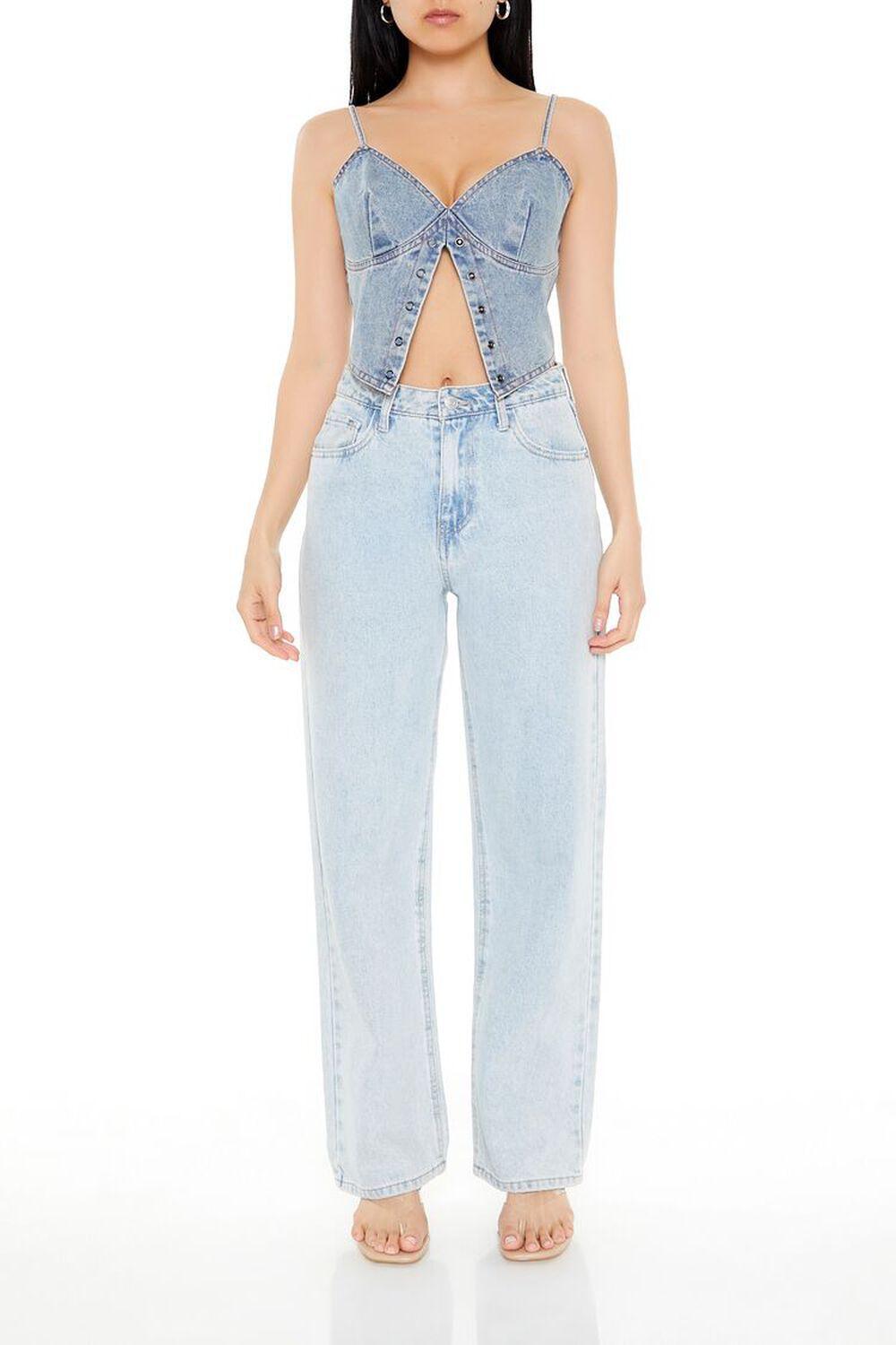 Split-Hem Denim Cami | Forever 21 Product Image