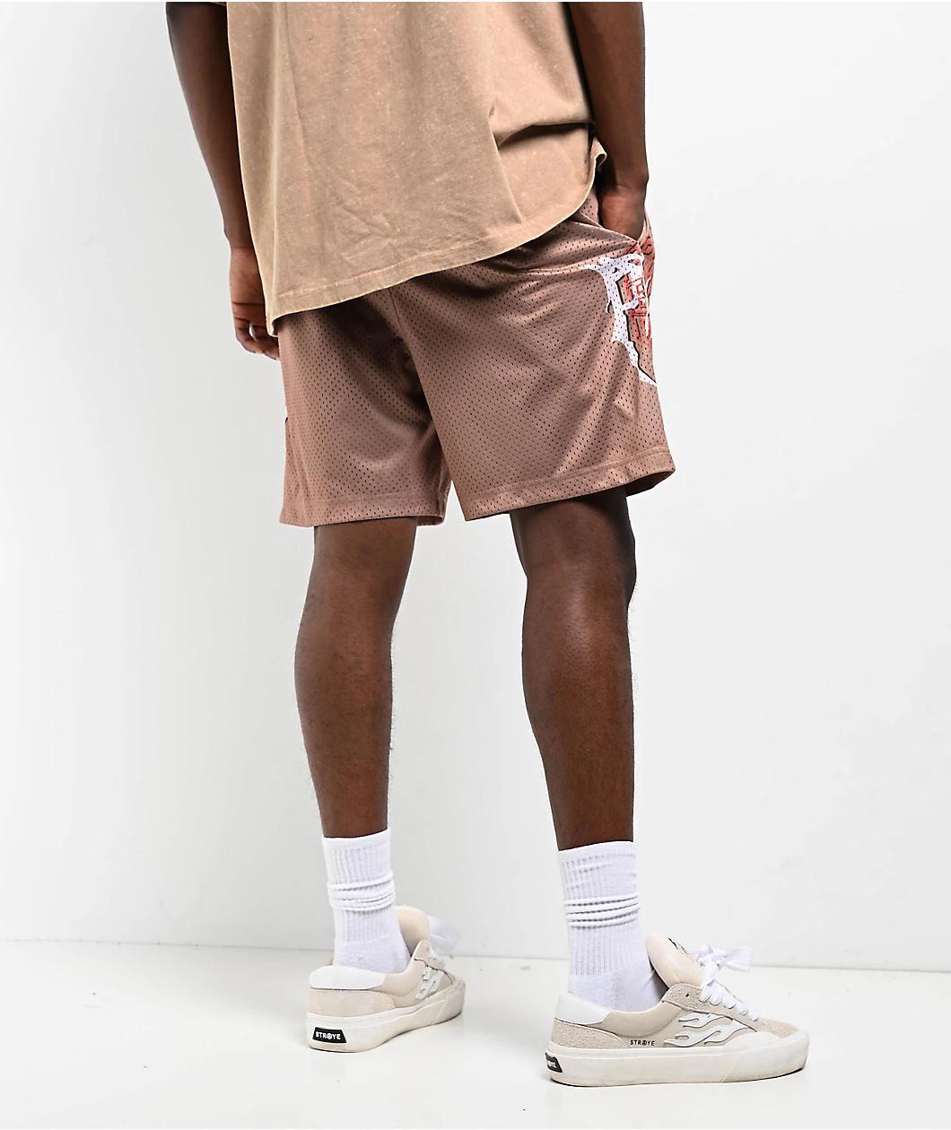 $AD BOYZ by Junior H X Lost Hills Nails Black Mesh Shorts Product Image