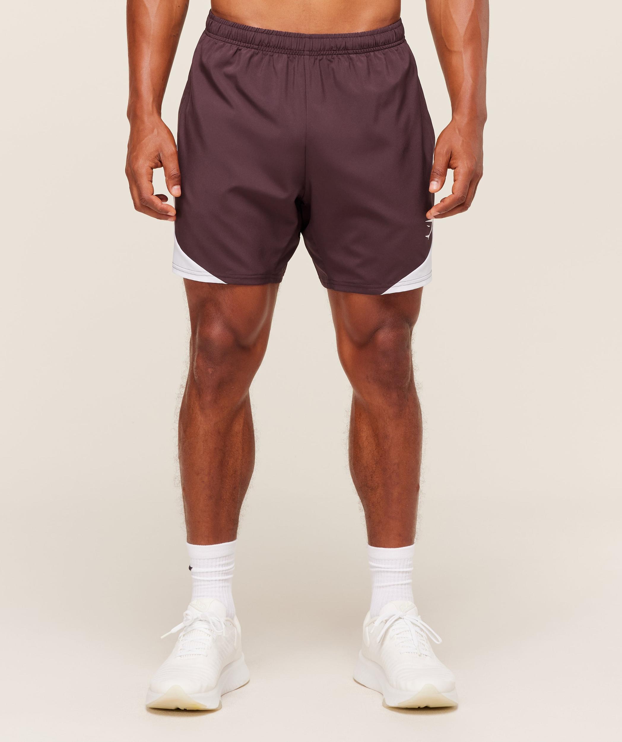 Gymshark Arrival Block 6" Shorts - Cherry Purple Male Product Image