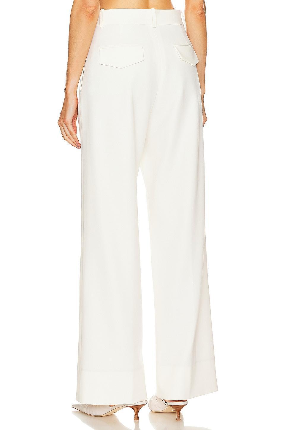 Womens Cotton-Blend High-Rise Wide-Leg Pants Product Image