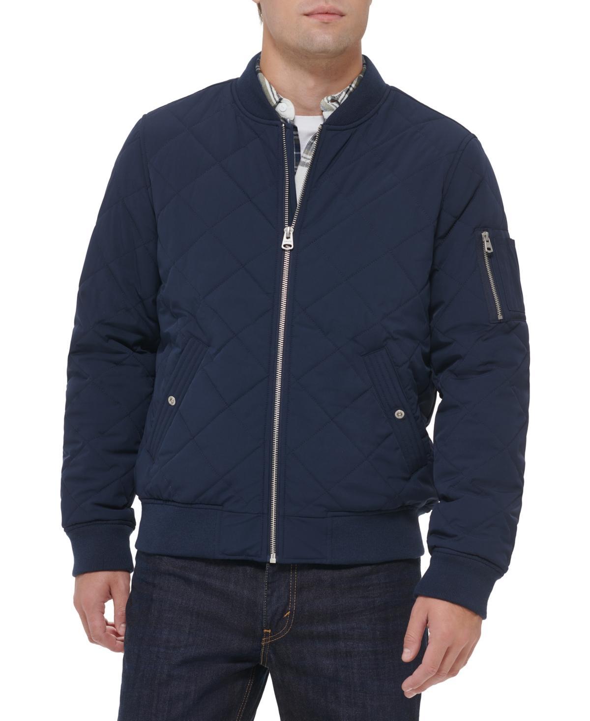 Mens Levis Diamond Quilted Bomber Jacket Brown Brown Product Image