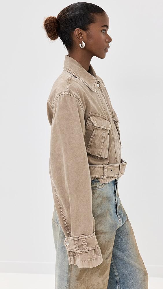 Acne Studios Cotton Canvas Biker Detail Jacket | Shopbop Product Image