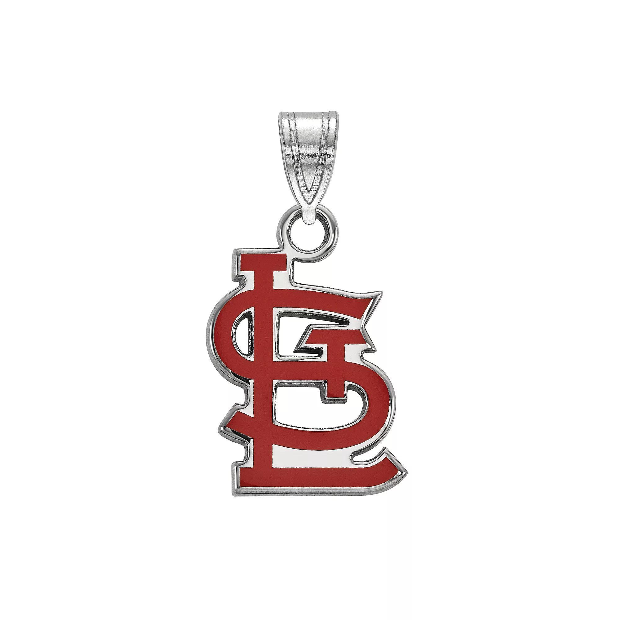 LogoArt Sterling Silver St. Louis Cardinals Small Enameled Pendant, Women's, Size: 17 mm Product Image