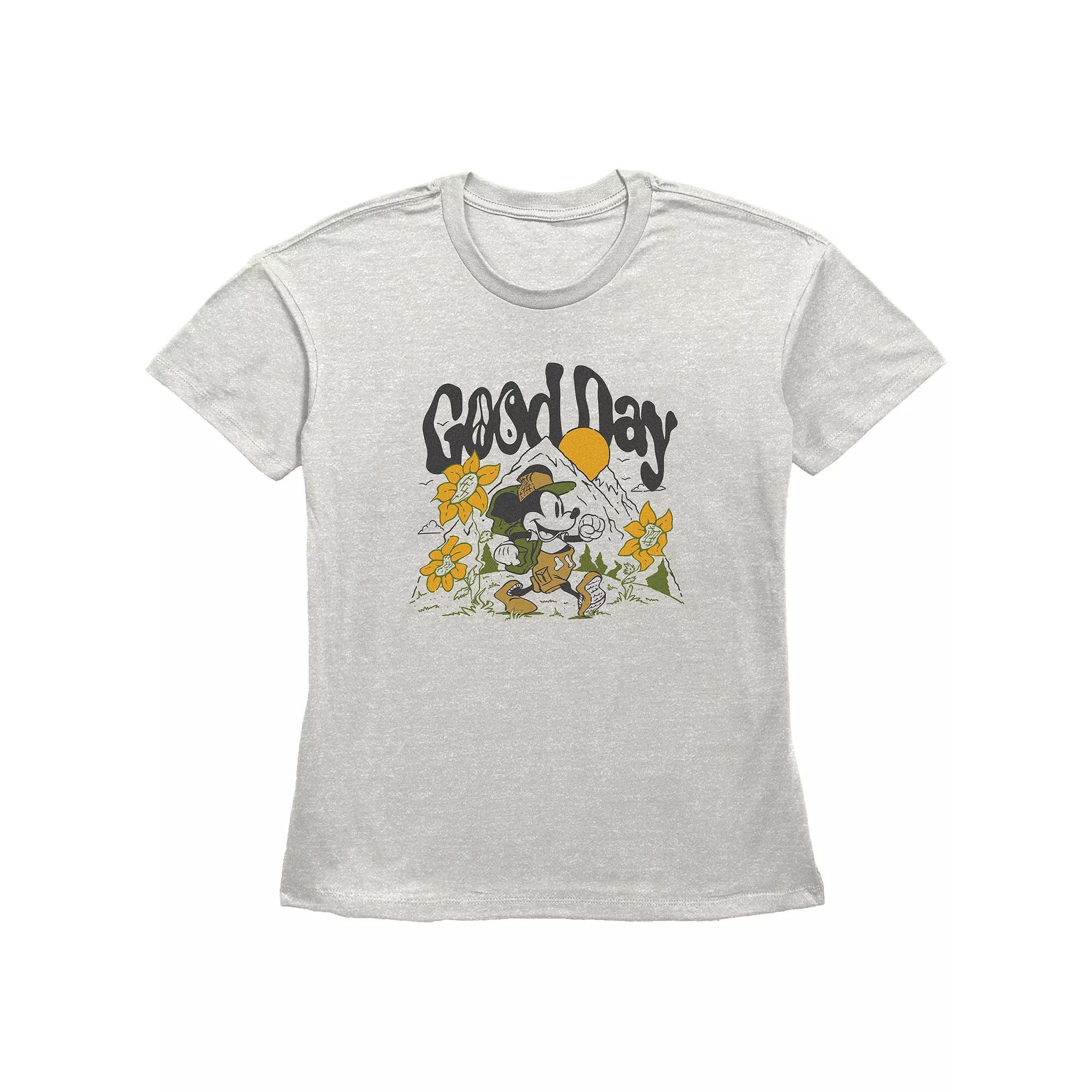 Disney's Mickey Mouse Good Day Women's Graphic Tee, Size: XL, Oatmeal Product Image