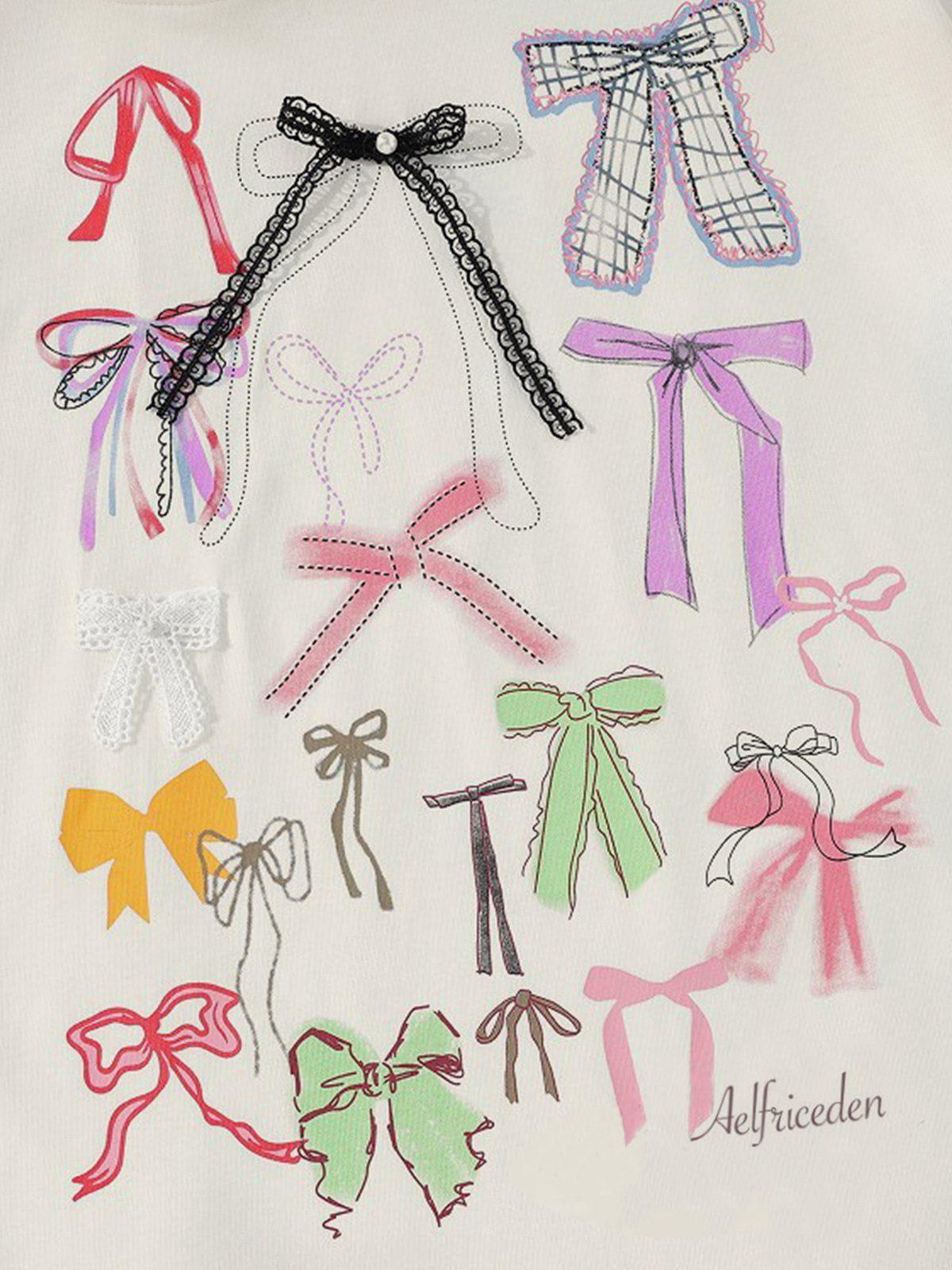 Aelfric Eden Layered Playful Bow Hoodie Product Image