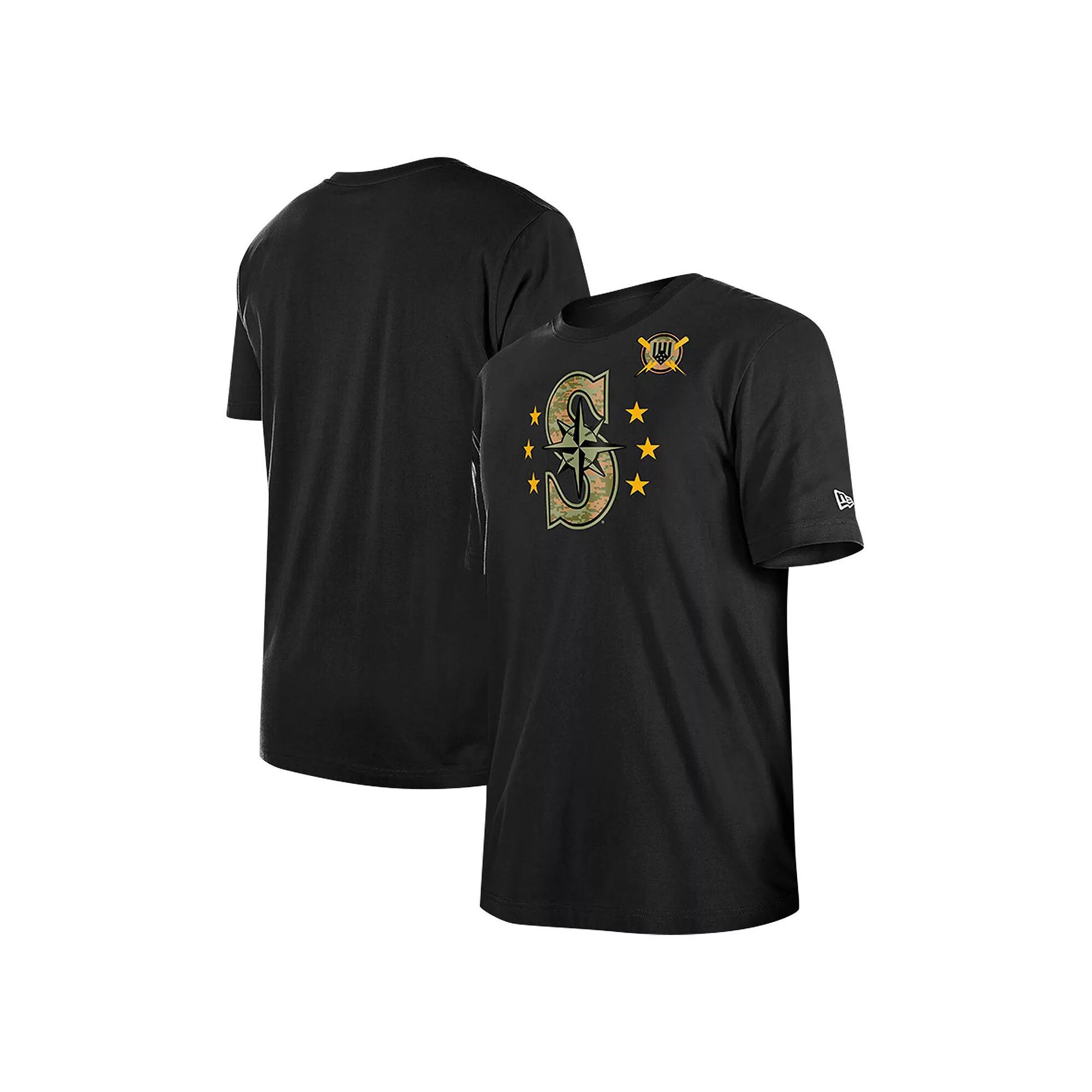 Men's New Era Black Los Angeles Angels 2024 Armed Forces Day T-Shirt, Size: Medium Product Image