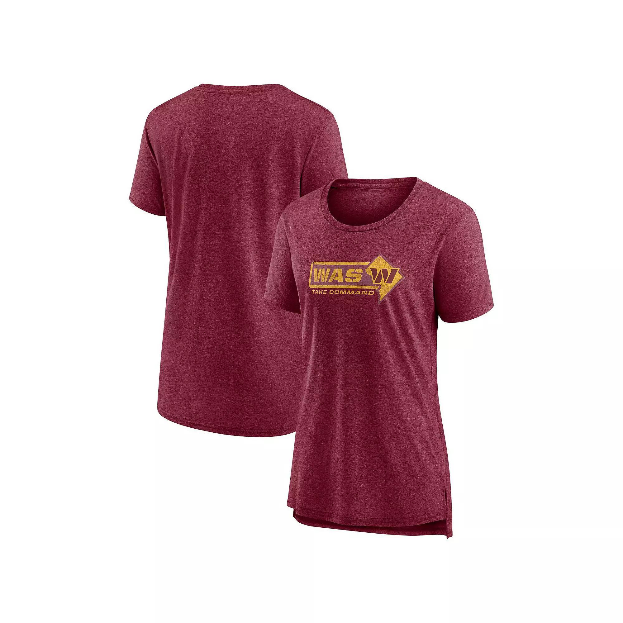Women's Fanatics Branded Heather Burgundy Washington Commanders Hometown First Down T-Shirt, Size: XL, Wft Team Product Image
