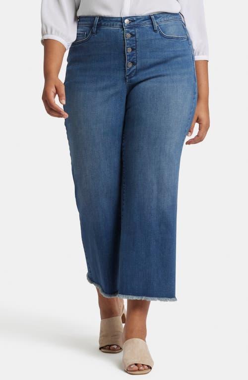 NYDJ Plus Size High-Rise Teresa Wide Leg Ankle in Mission Blue (Mission Blue) Women's Jeans Product Image