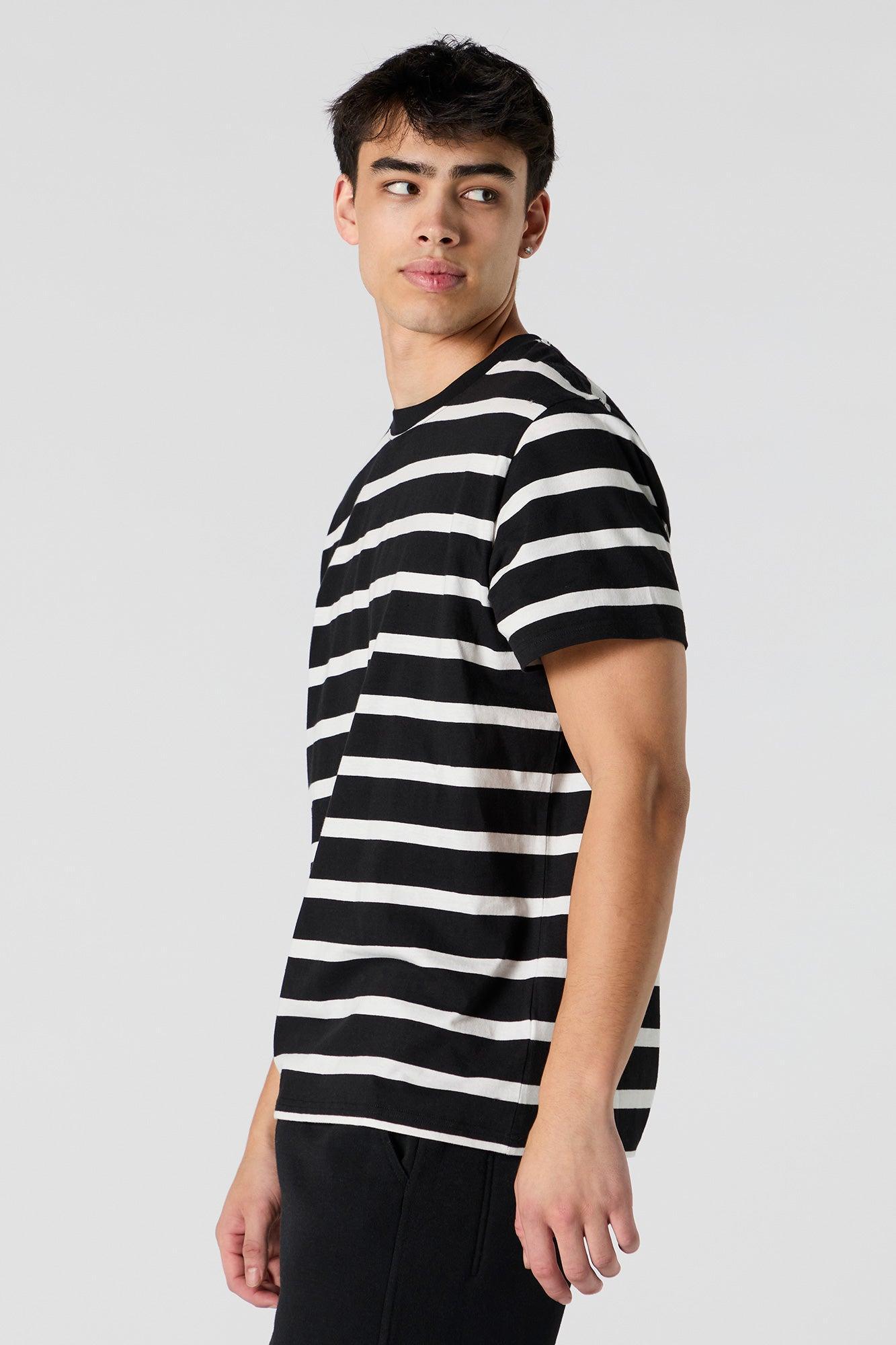 Striped Crewneck T-Shirt Male Product Image