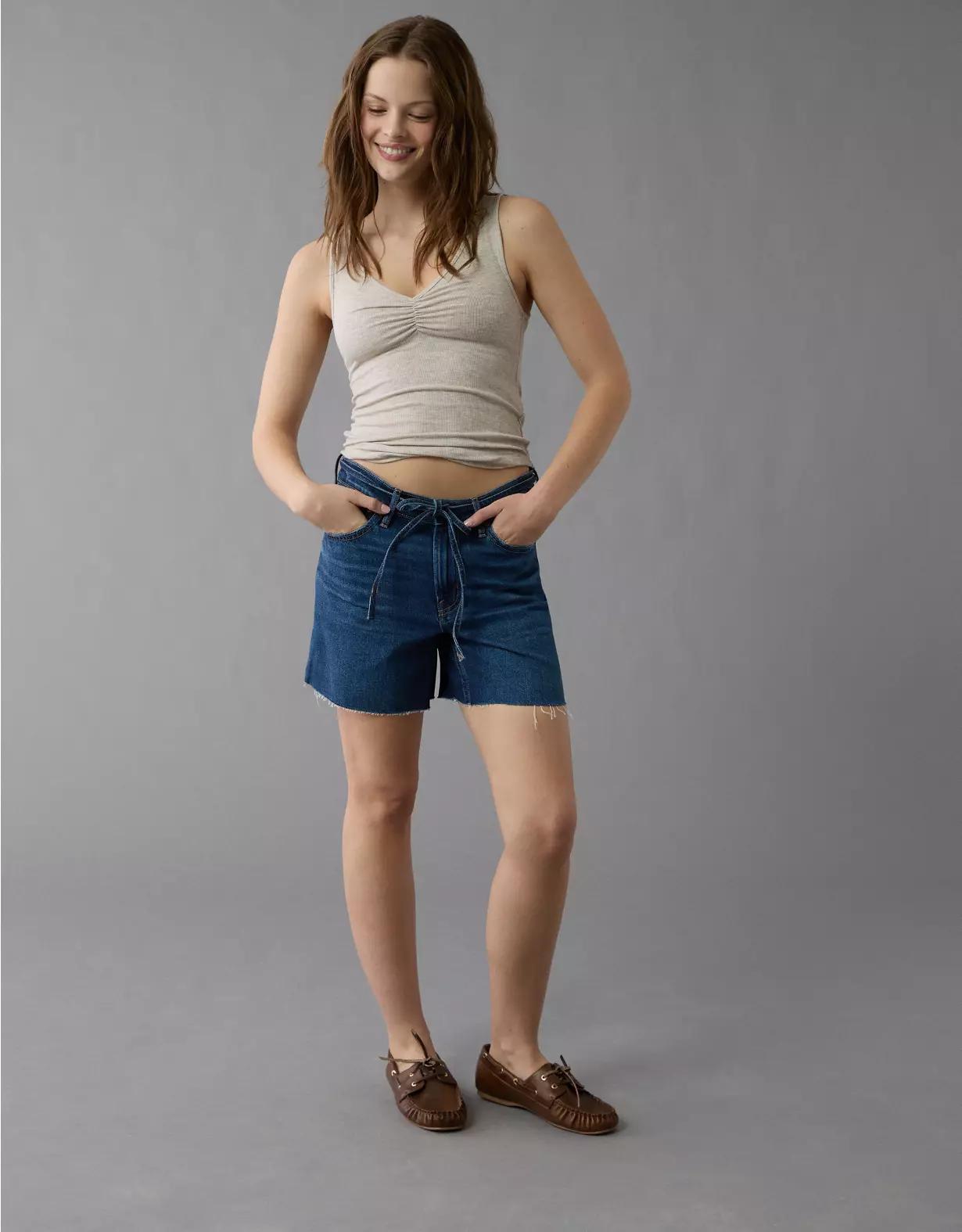 AE 6" Strigid Super High-Waisted Relaxed Denim Short Product Image
