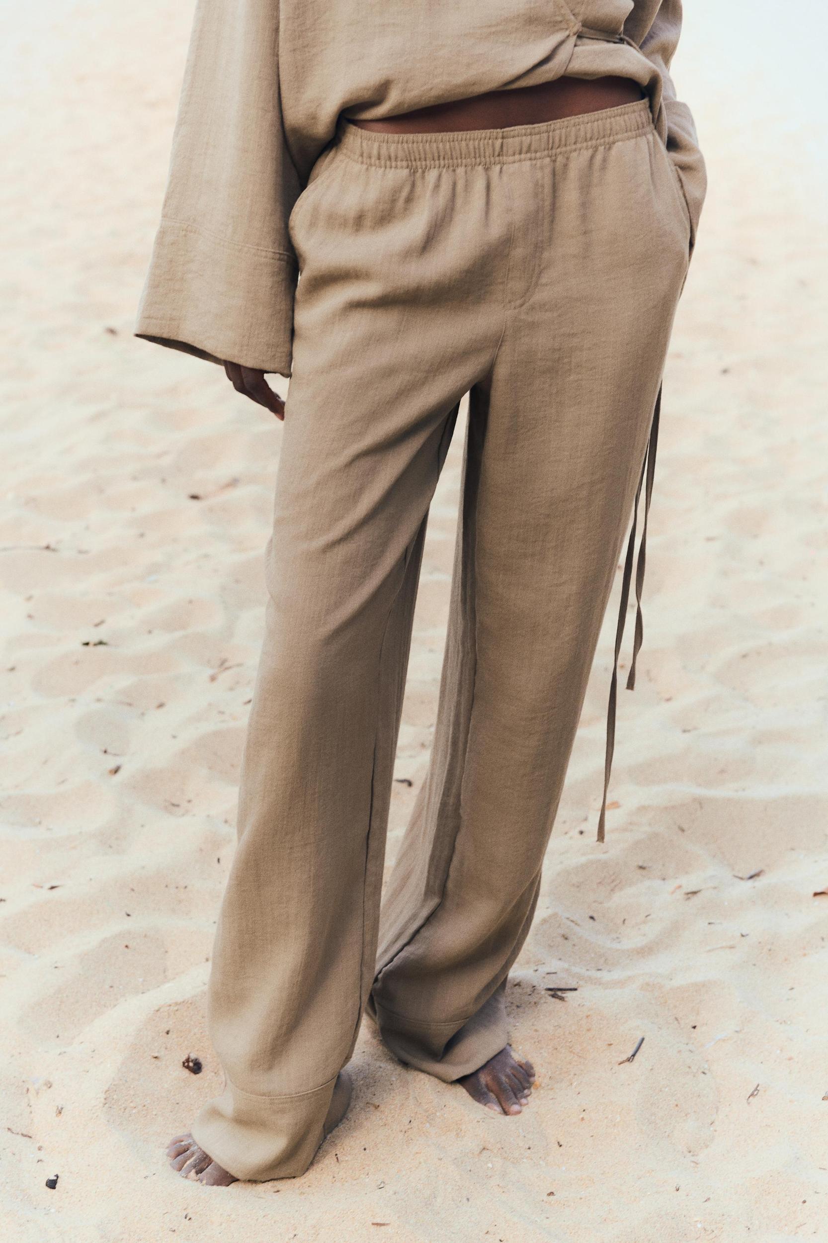 RUSTIC PAJAMA-STYLE PANTS Product Image