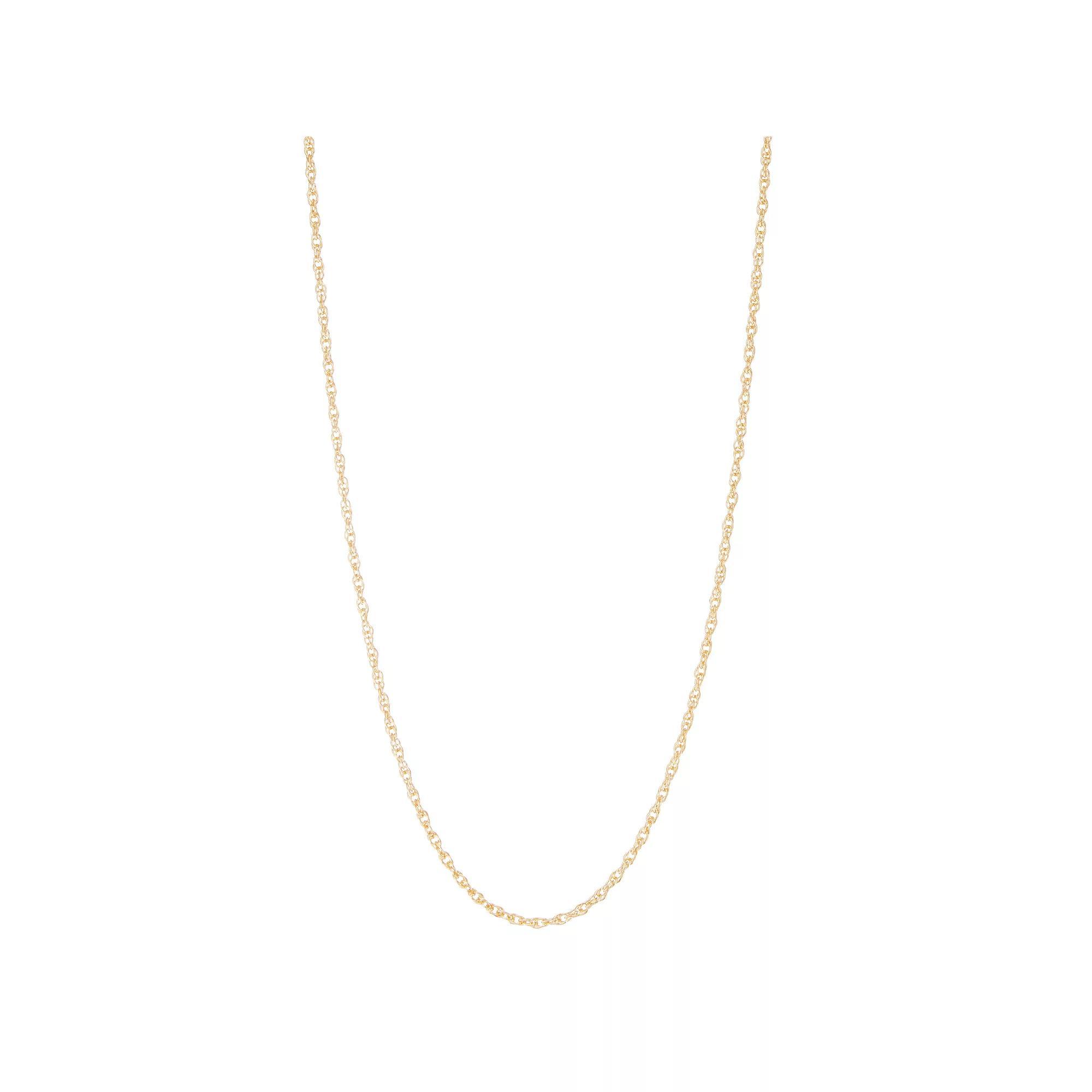 Jordan Blue 14k Gold Filled 2.8 mm Rope Chain Necklace, Womens Product Image