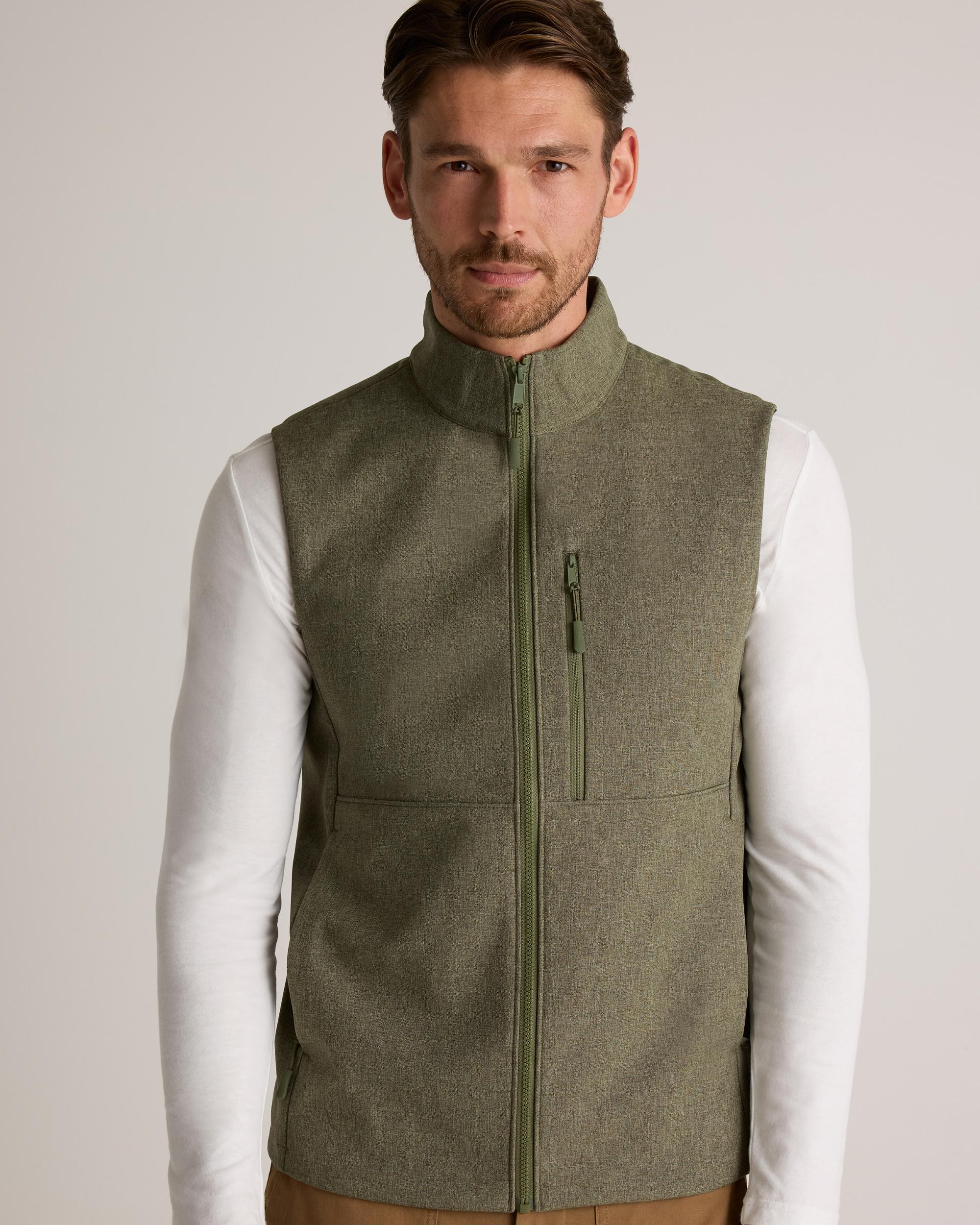 Quince | Men's Softshell Fleece-Lined Full-Zip Vest Size XL, Recycled Polyester Product Image