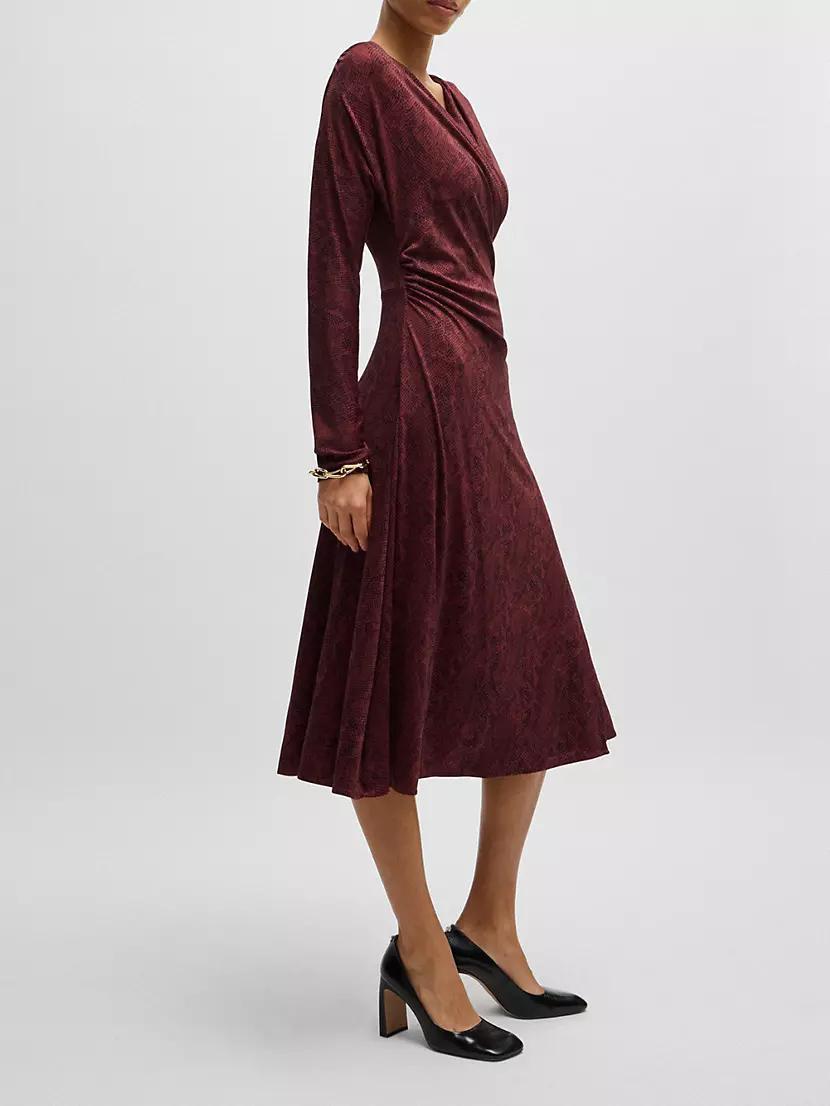 Wrap-Front Dress in Knitted Jersey Product Image