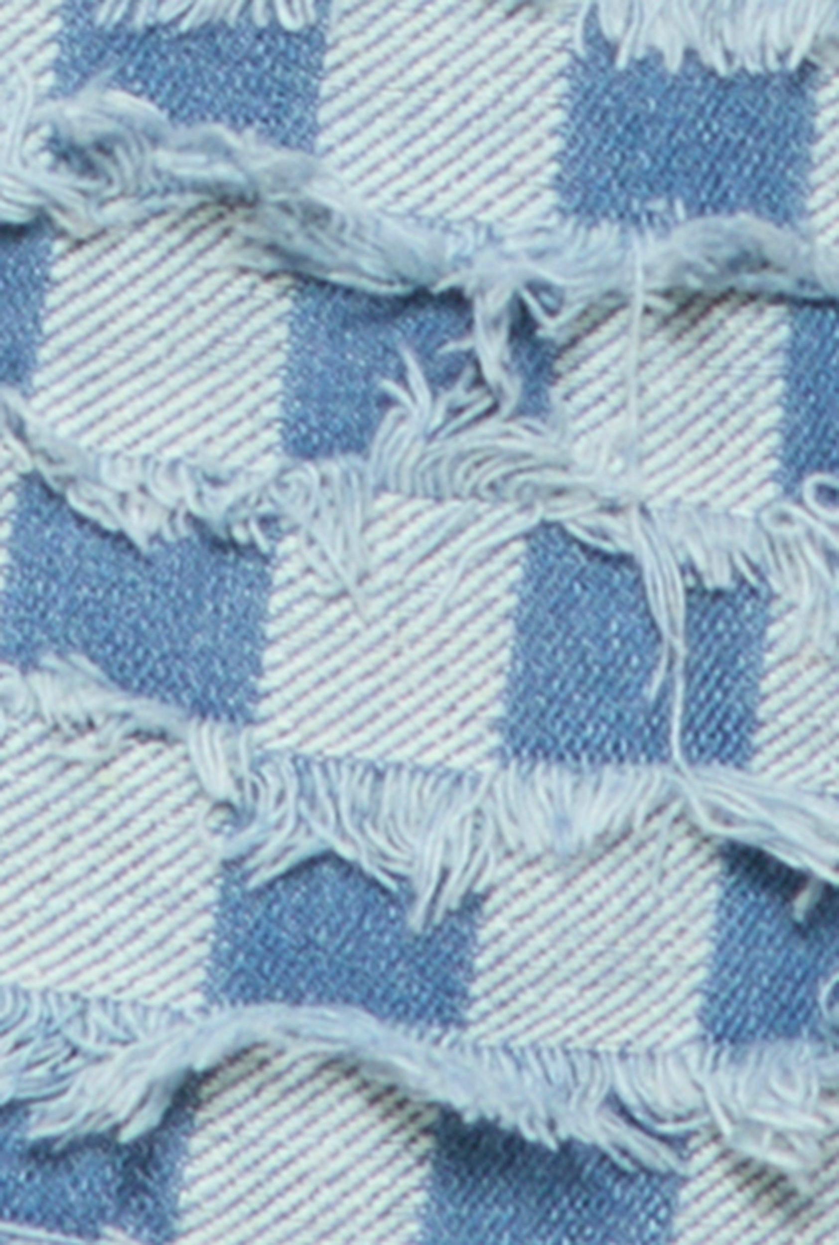 Denim Checkered Sling Backpack Female Product Image
