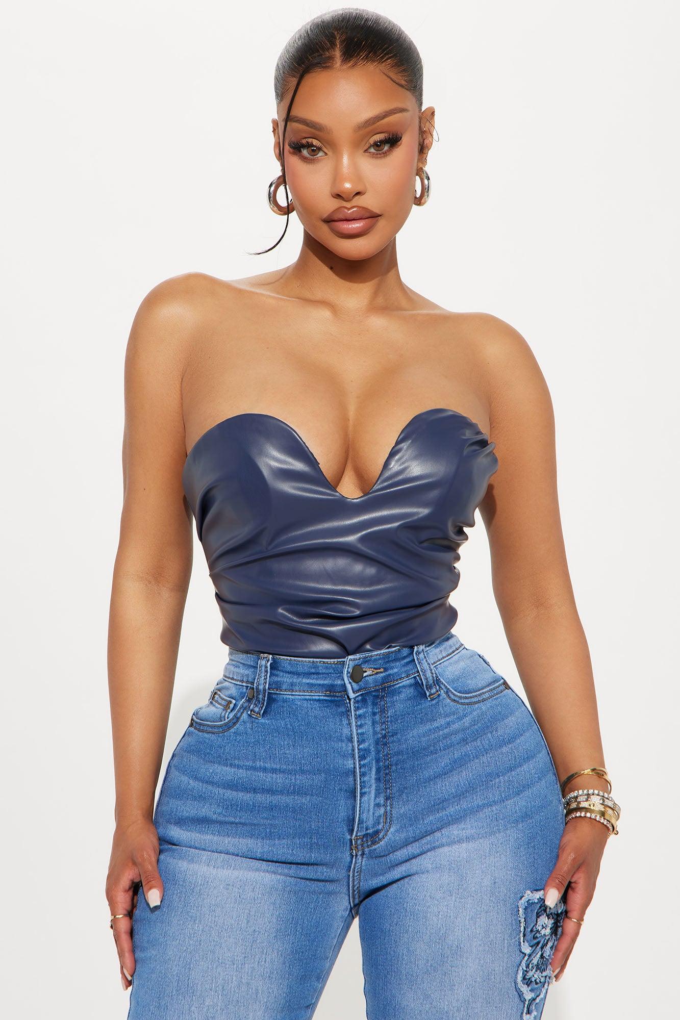 Like It Like That Bodysuit - Navy Female Product Image