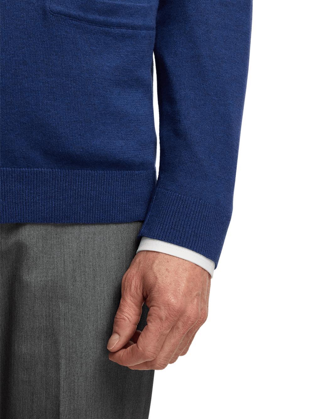 Supima Cotton Button Front Cardigan - Dark Blue Product Image