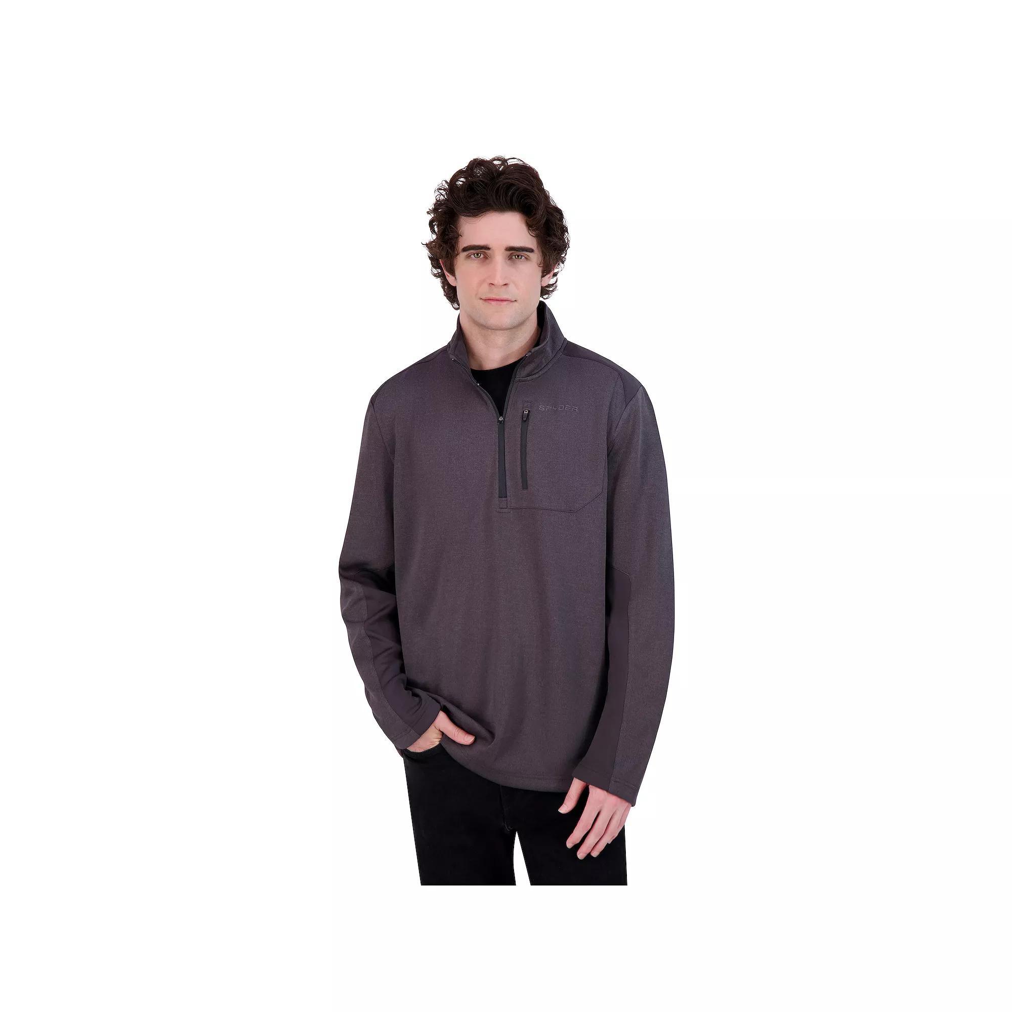 Men's Spyder 1/4-Zip Tech Knit Sweatshirt, Size: Small, Gray Product Image