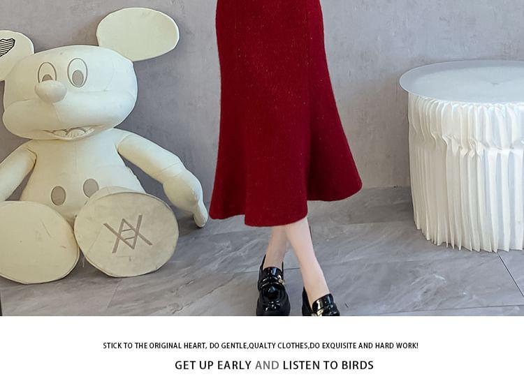 Set: Bow Contrast Trim Jacket + High Rise Mini Mermaid Skirt Product Image