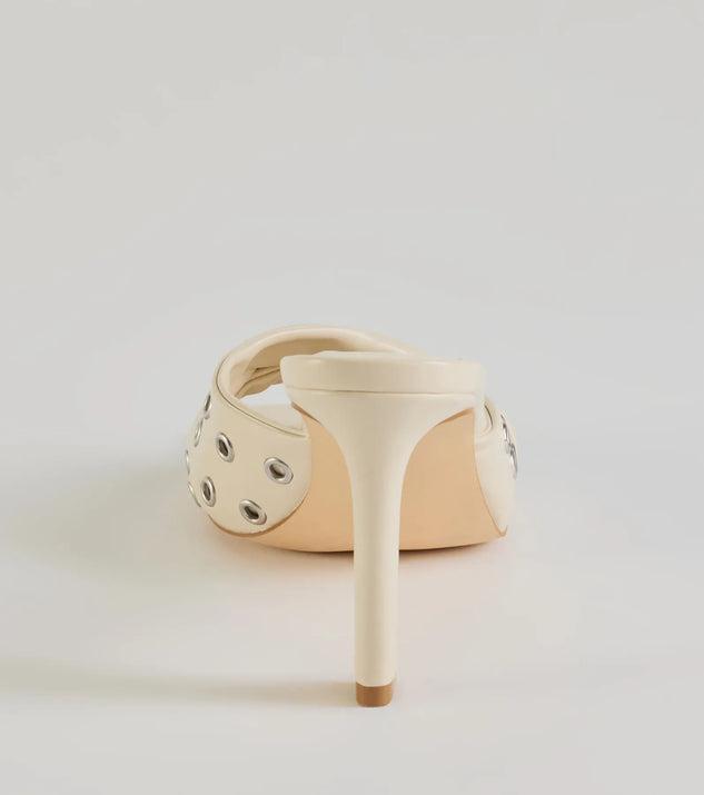 Trendy Twist Strap Stiletto Mules Product Image