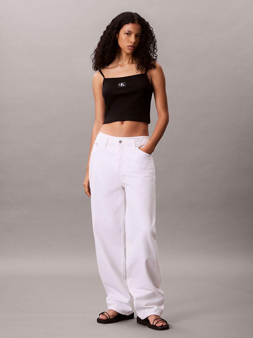 Ribbed Cropped Tank Top Product Image