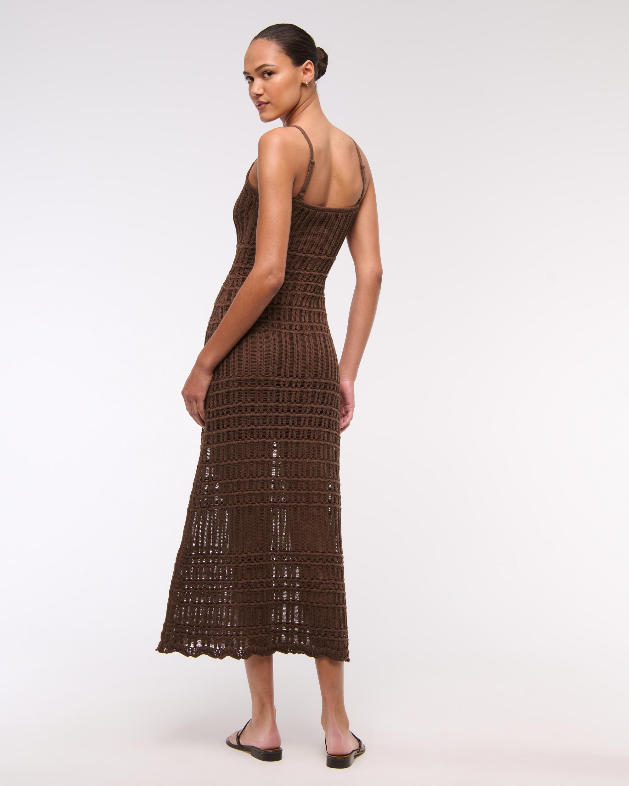 Crochet-Style Maxi Dress Product Image