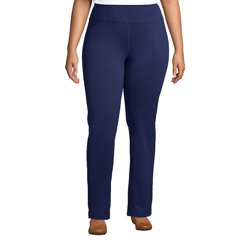 Plus Size Lands End Active UPF 50 Yoga Pants, Womens Green Moss Product Image