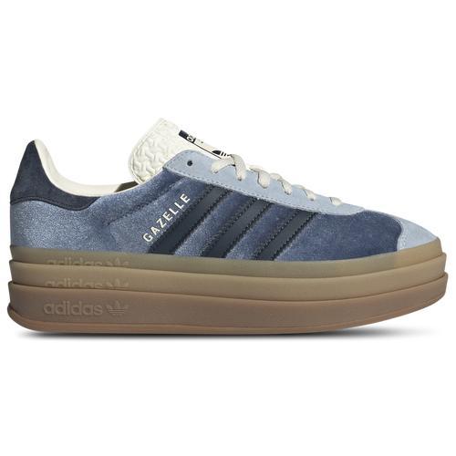 Womens adidas Gazelle Bold Athletic Shoe - Clear Sky / Cream White / Gold Metallic / Gum Product Image