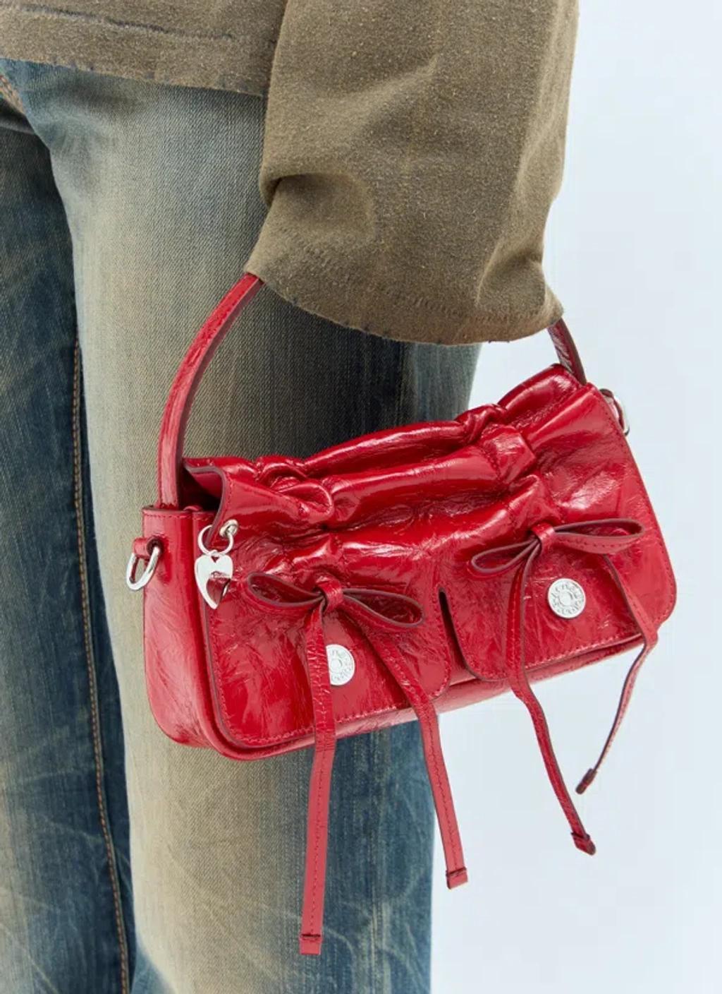 ACNE STUDIOS Womens Redpocket Micro Leather Shoulder Bag Product Image