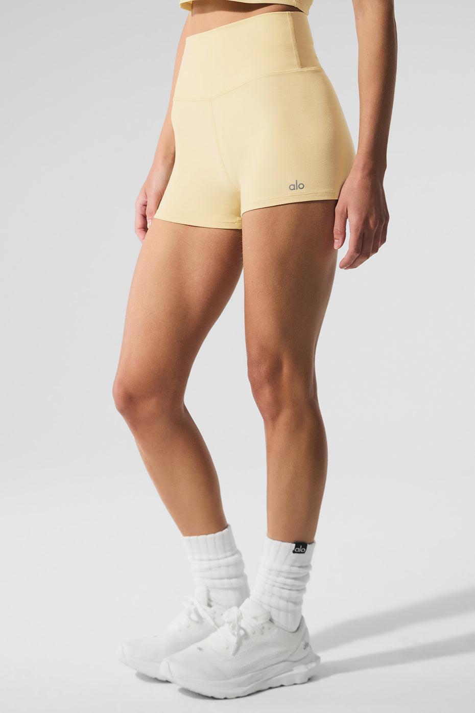 Alosoft High-Waist Carefree Short - Warm Butter Heather Product Image