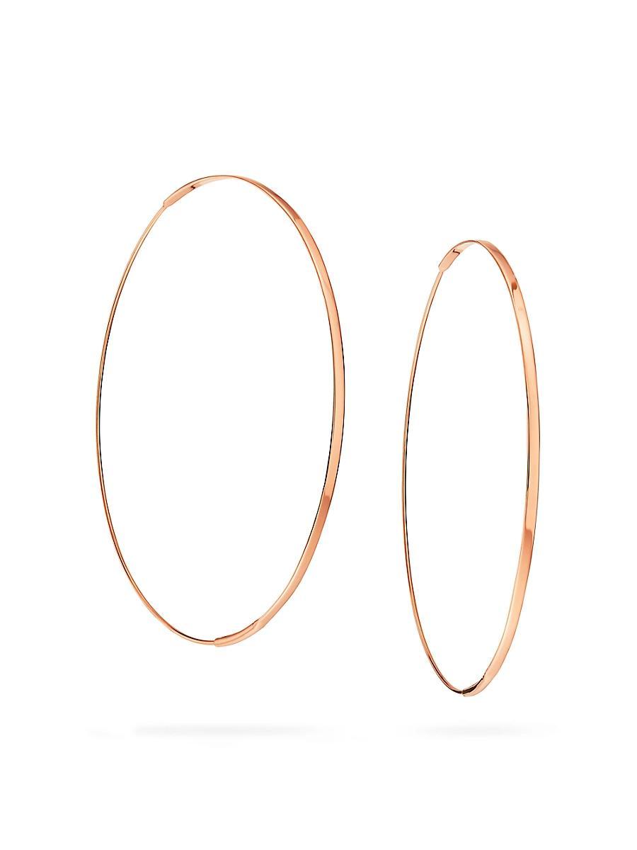 Womens Large Flat Magic 14K Yellow Gold Hoop Earrings/2.5 Product Image