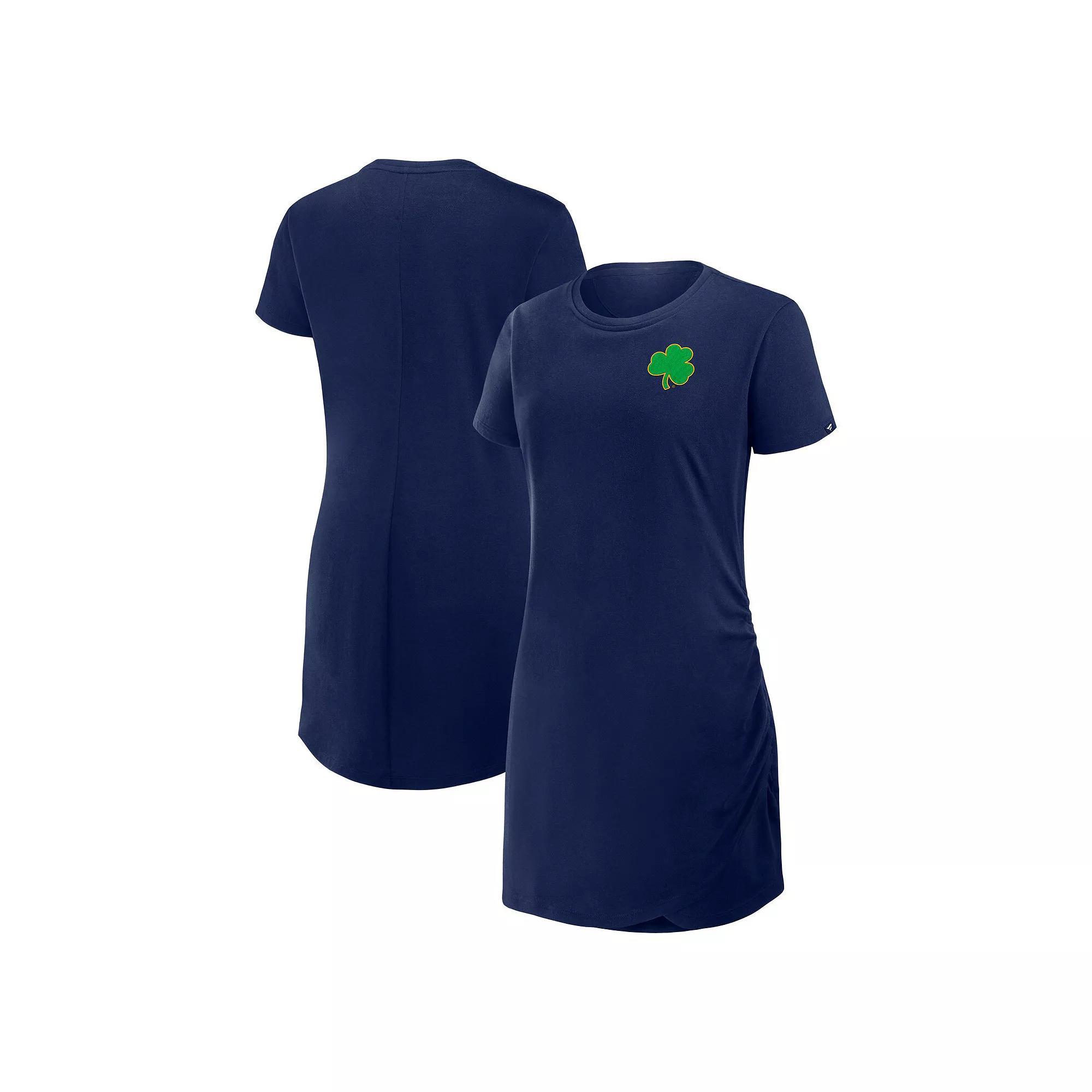 Women's Fanatics Navy Detroit Tigers Ruched Drape T-Shirt Dress, Size: Medium, Blue Product Image
