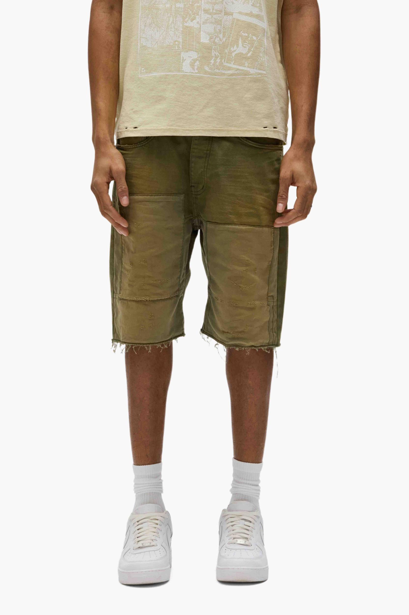 P059 Patchwork Shorts Male Product Image