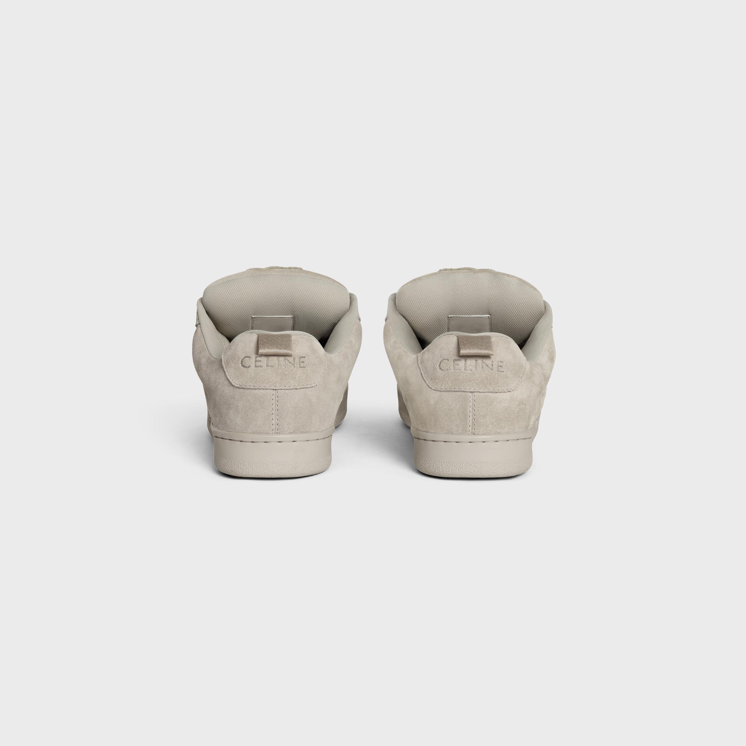 CELINE HUNTINGTON LOW LACE-UP SNEAKER in SUEDE CALFSKIN AND MESH Product Image