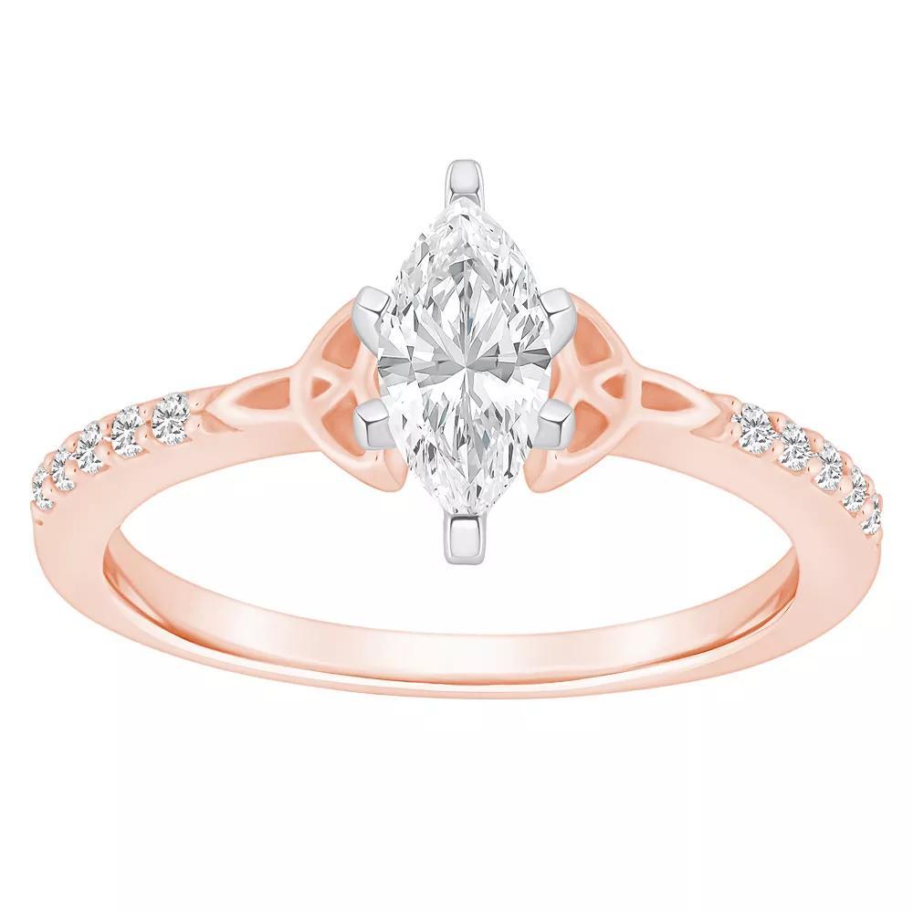 Alyson Layne 14k Gold 1/2 Carat T.W. Diamond Marquise Engagement Ring, Women's, Size: 9.50, Two Tone Gold Product Image